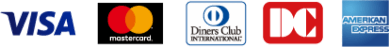 VISA、Master、Diners Club、DC、AMEXをご利用いただけます